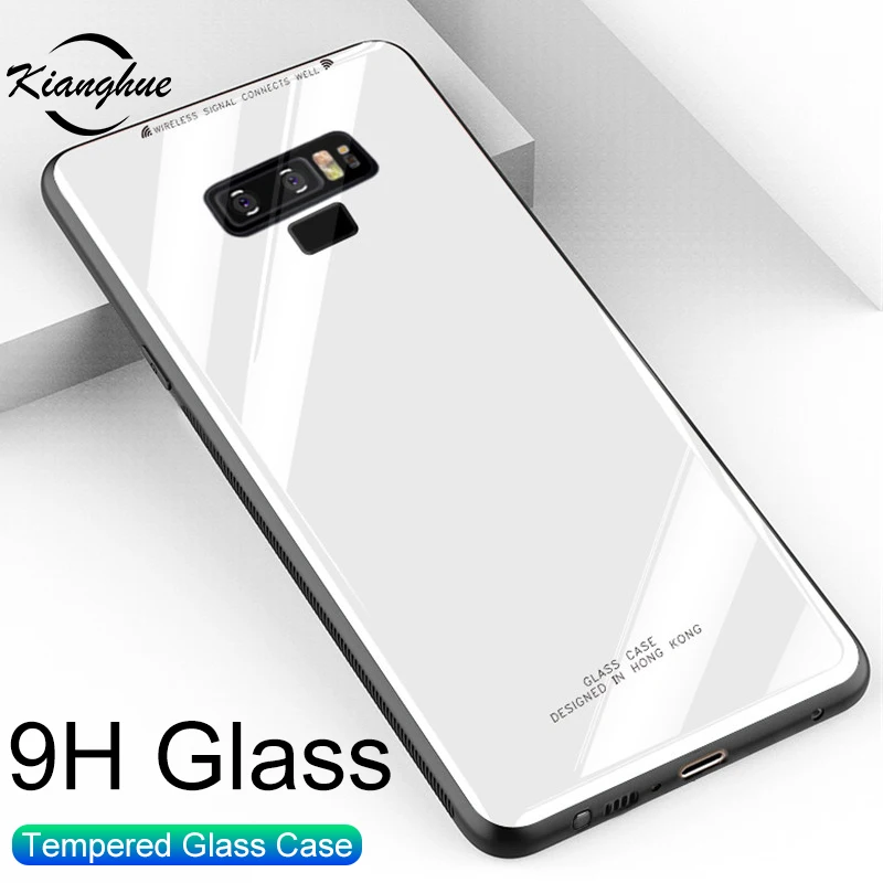 

Luxury Tempered Glass Phone Case For Samsung Galaxy S7 Edge S8 S9 Plus Note 8 9 A8 A6 Plus A7 A9 2018 Soft Tpu Edge Glass Case