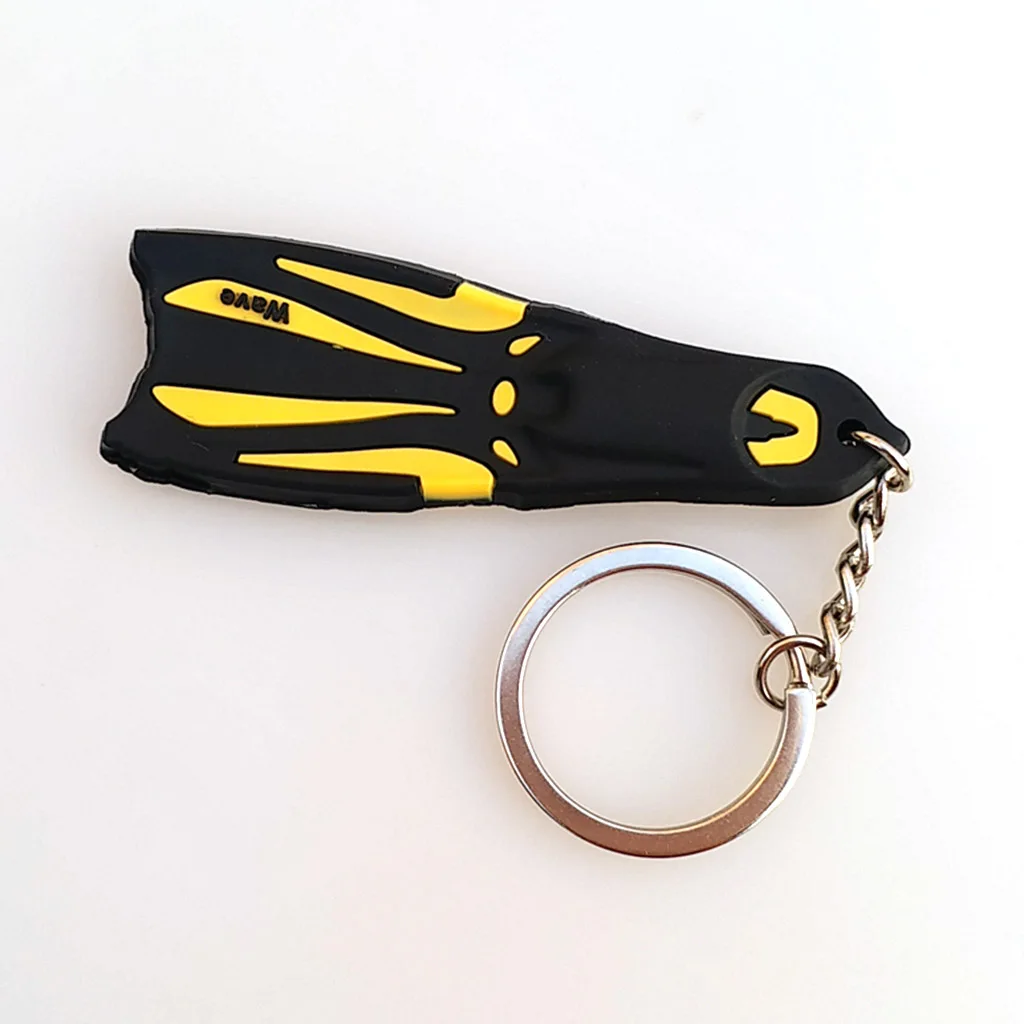 Scuba Diving Fin Flipper Key Chain for Men and Women Keyring for Boat Kayak Surfing Sailing Car Keys Accessory - Various Colors