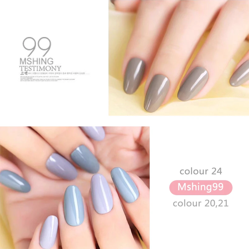 Mshing99 7ml Gel Polish Set All For Manicure Semi Permanent Vernis top coat UV LED Gel Varnish Soak Off Nail Art Gel Nail Polish