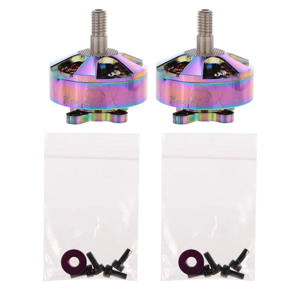 Бесщеточный двигатель 2 шт. FPV Returner R6 4 5S 2306 2450KV CW/CCW Для QAV220 250 RC гоночный