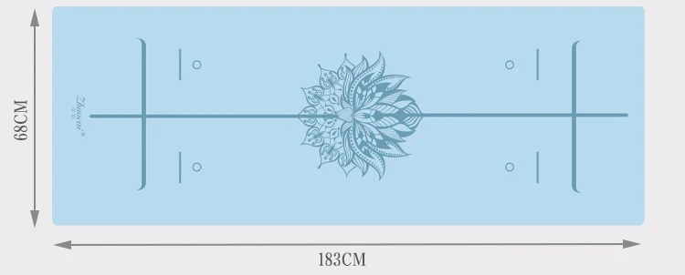 Позиция линия 183 см* 68 см* 5 мм натуральный каучук нескользящий Tapete Йога замша ткань похудение Коврик для упражнений фитнес тренажерный зал Йога коврик