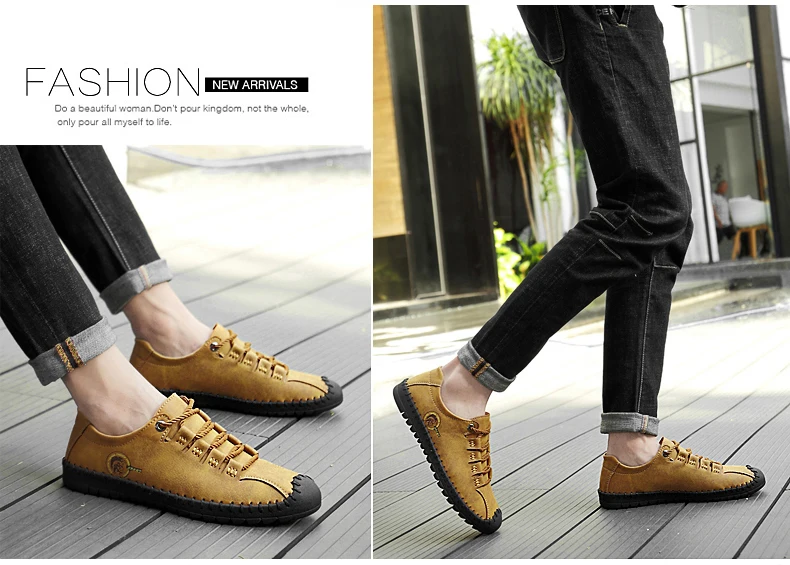 2019 New Fashion Leather Spring Casual Shoes Men's Shoes Handmade Vintage Loafers Men Flats Hot Sale Moccasins Sneakers Big Size HTB14jPUx9zqK1RjSZFHq6z3CpXan - 2019 New Fashion Leather Spring Casual Shoes Men's Shoes Handmade Vintage Loafers Men Flats Hot Sale Moccasins Sneakers Big Size