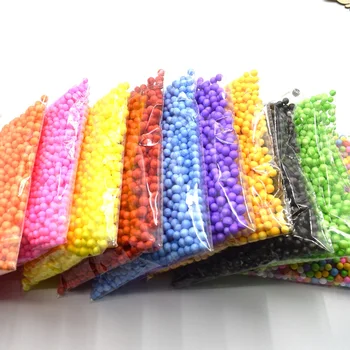 

2.5-3.5mm mini colored round foam balls Crystal Bottle decoration pillow/sofa filler Styrofoam ball about 8000balls each bag