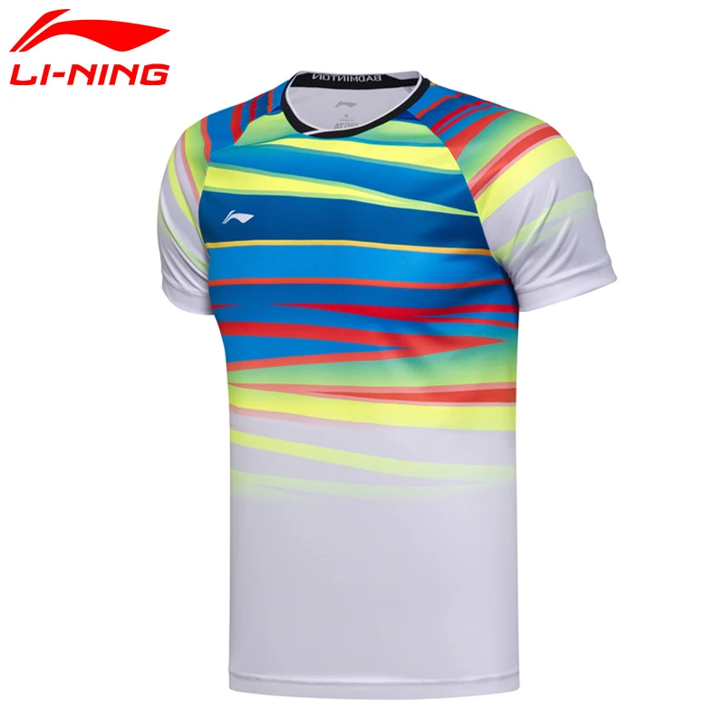 

Li-Ning Men AT DRY Badminton Shirts Breathable Light T-Shirts Competition Top Comfort LiNing Sports Tee AAYM075 MTS2673