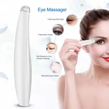 

Electric Eye Face Anti-Aging Skin Care Vibration Massager Wrinkles Facials Vibration Skin Care Pen White Anti Bag Pouch Wrinkle