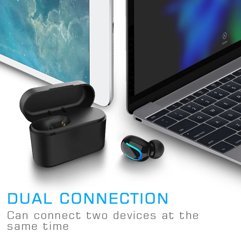 ANBES Беспроводной Bluetooth наушники V5.0 стерео Мини Магнитный спортивные гарнитуры с