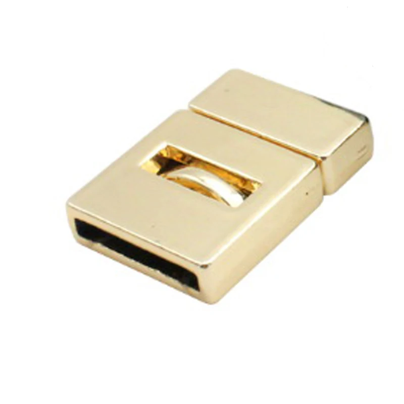 Aaazee 3 комплекта 15 мм x 2 мм отверстие античная медь плоское магнитное закрытие, металлическая застежка крючки для изготовления колье браслет ювелирные изделия - Цвет: Gold