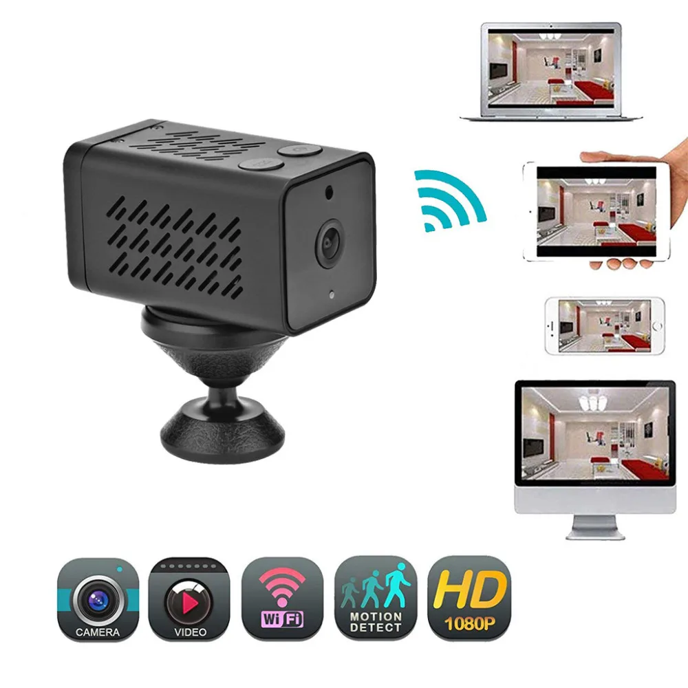 Bargain Price for  Small Size Large Energy Mini WiFi Camera 1080P 1MP Audio Video Recorder Motion Detection Night Visi