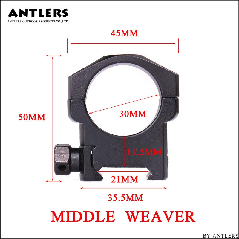 Тактический 30 мм Riflescope крепление кольцо высокая средняя низкая высота Вивер Пикатинни крепление кольцо кронштейн 21 мм база подходит для Aimpoint - Цвет: MIDDLE WEAVER