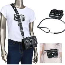 Многофункциональная Женская поясная сумка celular модная кожаная поясная сумка для заклепок через плечо мини-кошелек для телефона