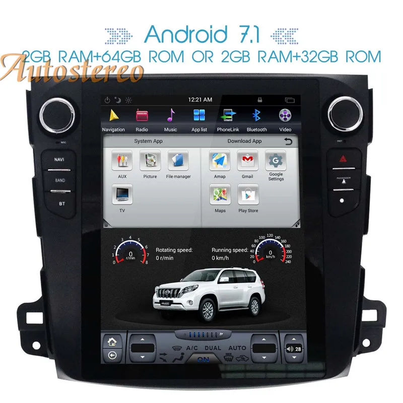 Discount Tesla Android 9.0 Car GPS Navigation For Mitsubishi Outlander 2006~2012 For Citroen C-Crosser for Peugeot 4007 no DVD multimedia 4