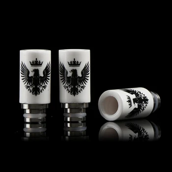 

Sailing electronic cigarette best ceramic drip tip eagle printing Stainless core for 510 tank RTA atomizer