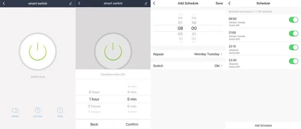 Timer and Schedule-app UI