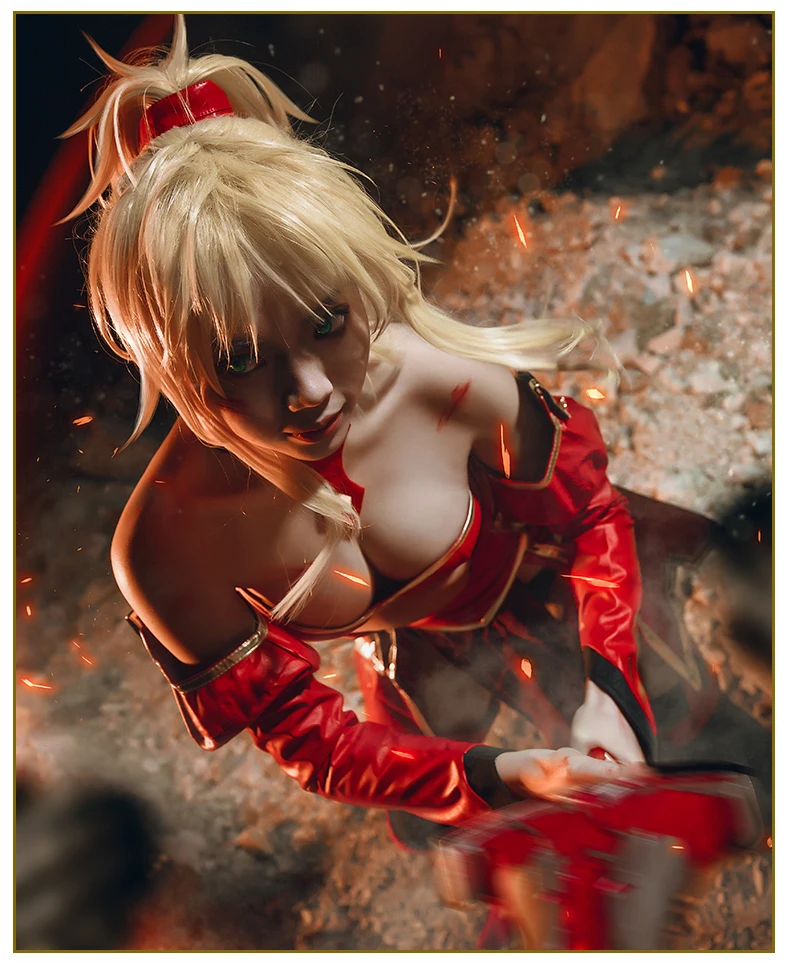 Игра FGO Mordred Косплей Костюм Fate Grand Order Lancer Combats Косплей Костюм