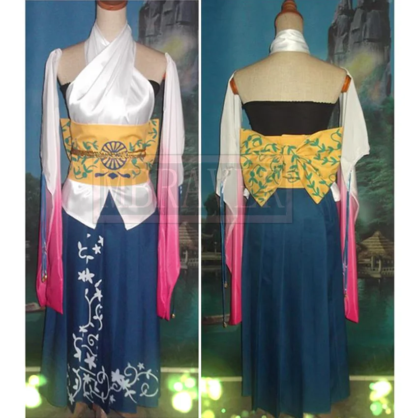 

Final Fantasy X Yuna Cosplay Halloween Costume Custom Made Any Size