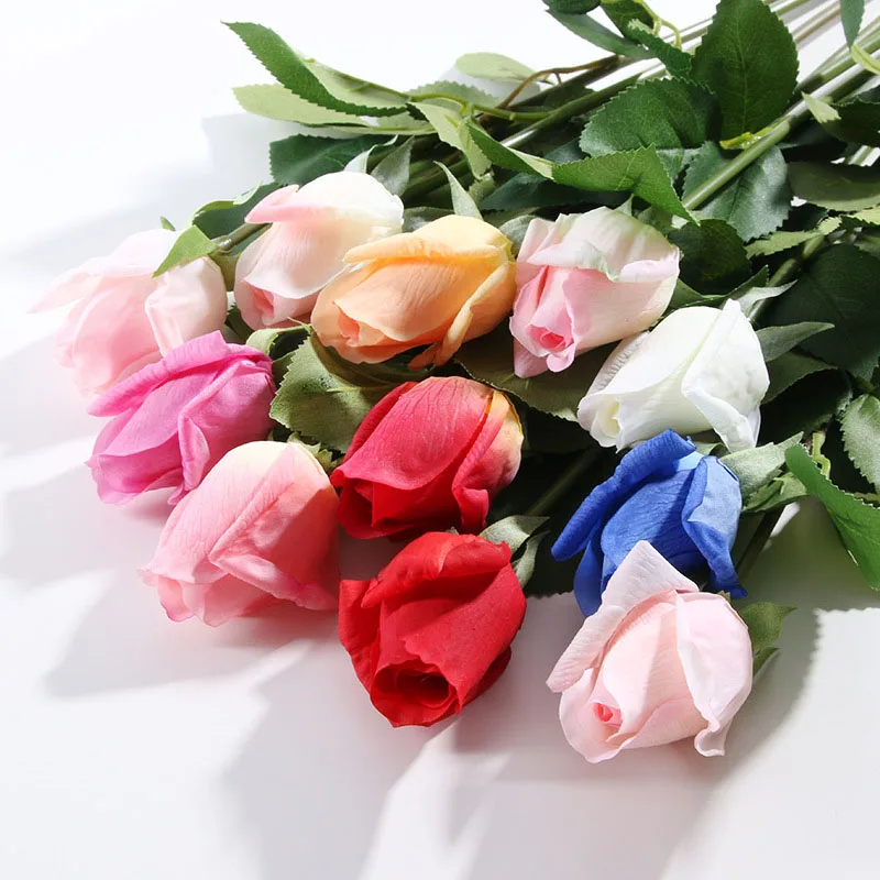 

54CM Artificial Flowers Rose Simulation Fake Plants Bridal Shower Valentine's Day Bouquet Home Wedding Decoration Flower 2019