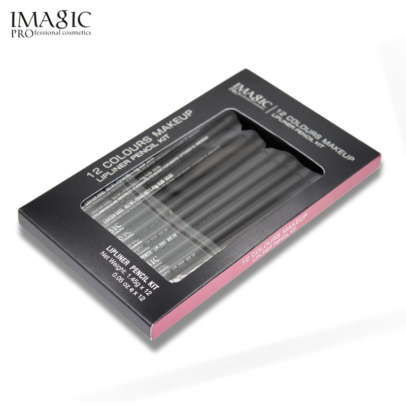 IMAGIC lipliner pen модное длительное увлажнение Lipliner Водостойкий карандаш для губ 12 цветов+ 1 шт. точилка