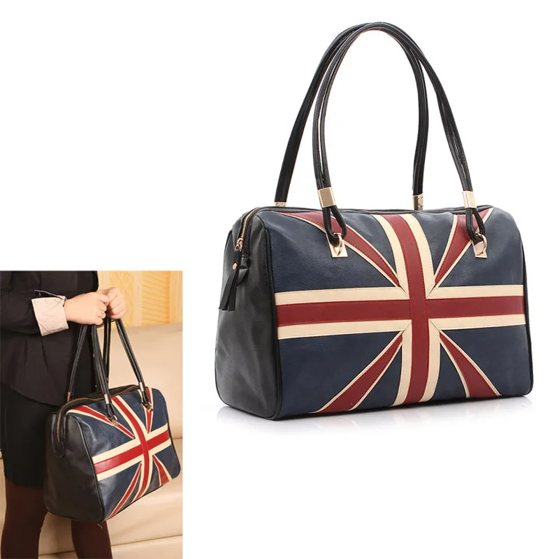 New Fashion Women S British Style Union Jack Uk Flag Leather Handbag New Fashion Women S British Style Union Jack Uk Flag Leather Handbag Shoulder Bag Vintage Bags