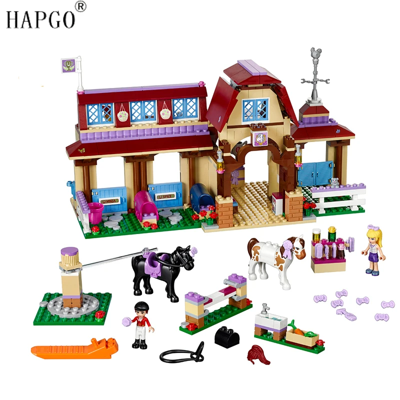 

594pcs Girls Series Heartlake Riding Club Compatible Legoingly Friends 41126 Buliding Blocks Toys For 6-12 Girls Christmas Gifts