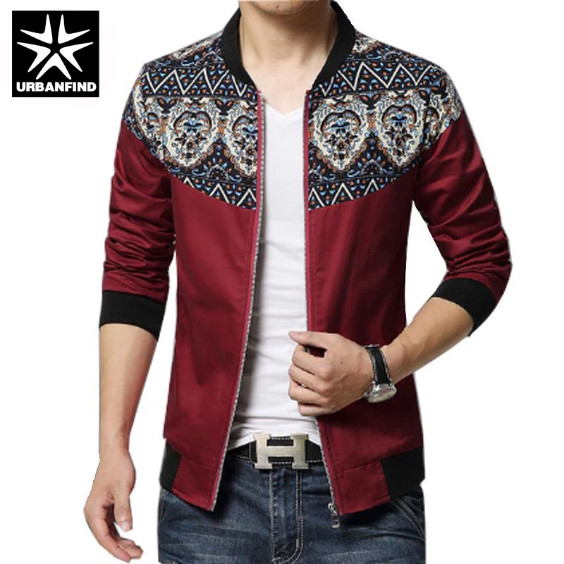 New Fashion Brand Jacket Men Trend Flower Sleeve Patchwork