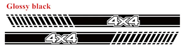 Racing Car Door Side Skirt Sticker For LADA NIVA 4X4 OFF ROAD Styling Sport Stripes Auto Body Customized Decals Both Side 1 set - Название цвета: Glossy black