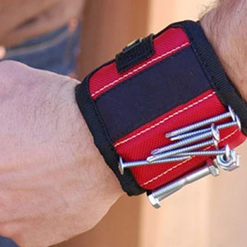 

Strong Magnet Wristband Tool Adjustable Tool Wrist Bands for Screws Nails Nuts Bolts Hand free Drill Bit Holder