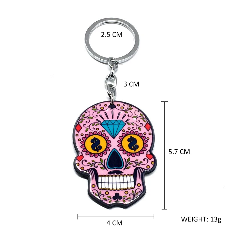 Брелок Calavera сладко сладкий причудливый череп брелок для ключей празднование