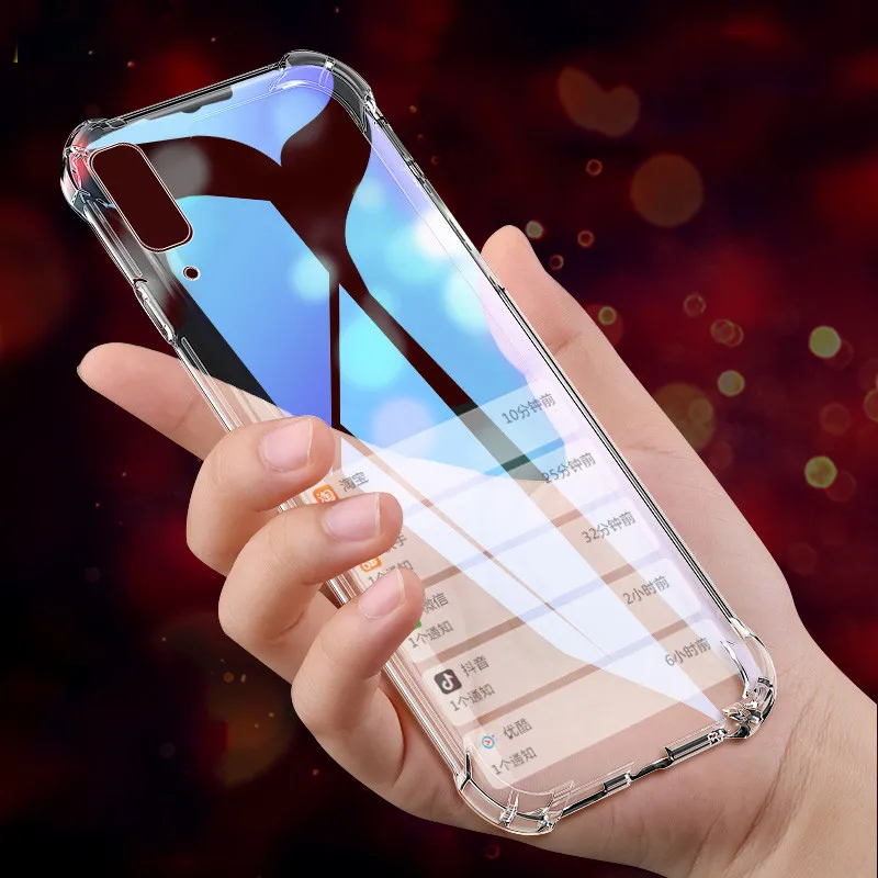 

Ottwn Fashion Shockproof Bumper Transparent TPU Silicone Phone Case For Samsung M10 M20 M30 A80 A90 Cover Back Cases