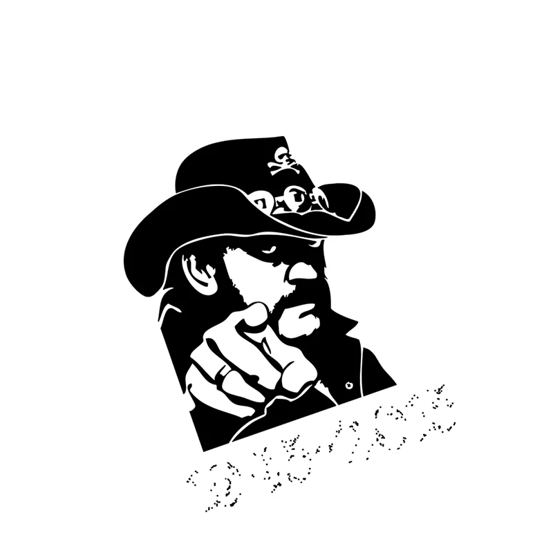 

HotMeiNi Car Sticker Jdm styling Window Bumper Vinyl Truck Body Decal Waterproof Pointing Lemmy Guitar 16.3*13.1cm