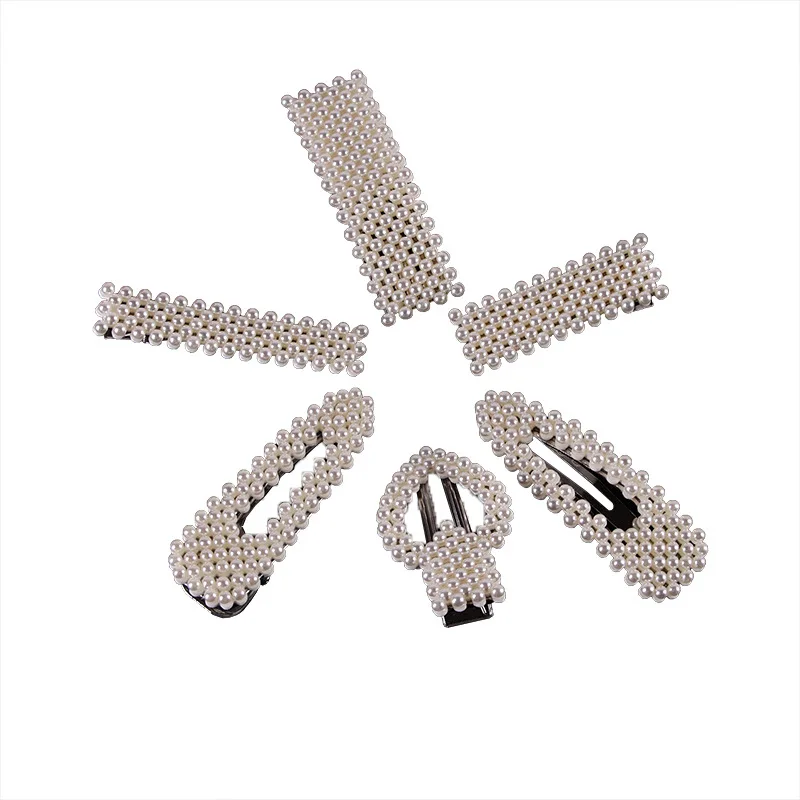

Fashion Korean Pearl Imitation Pearl Hairpin Handmade Pearl Side Clip Female Small Adult Clip BB Hairpin Girl Hairstyle Accessor