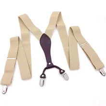 Европа и Америка Популярный чистый цвет высокого качества четыре зажима мужские Красивые подтяжки