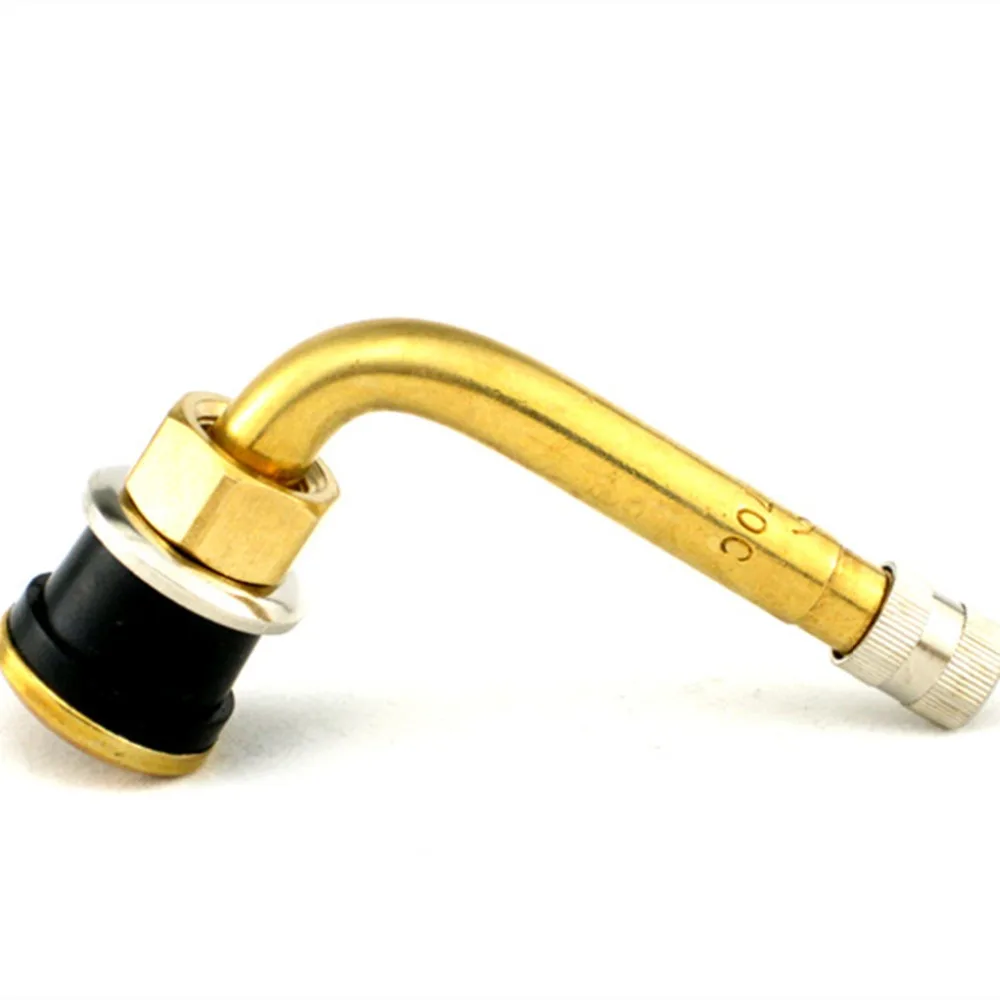 

4pcs TR570c Heavy Duty Brass Truck Tire Valve for tubeless tire, Straight, 0 .625" hole TR570 with 90 degree bend