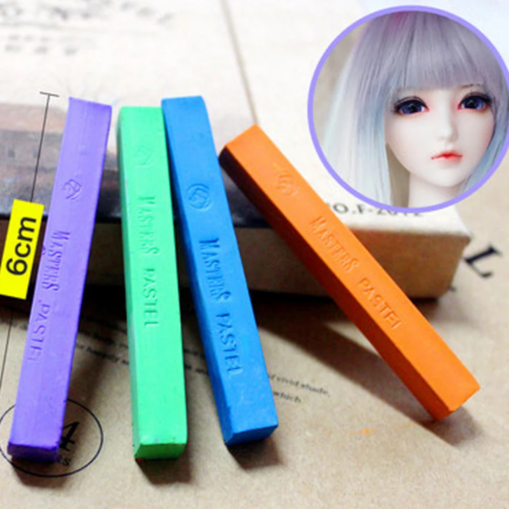 

12/24/36/48 Colored teacher Chalks For The Hair Clay Dolls Pastel Painting Creative Convenient Hair Dye Chalk mel holder pen 11