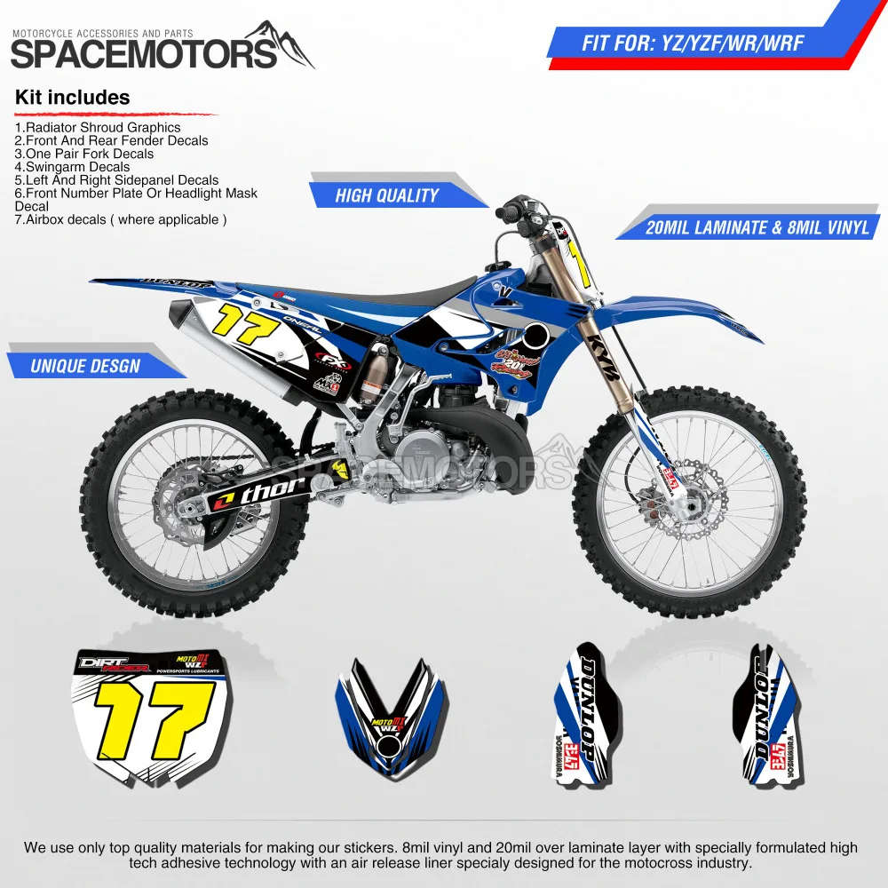 MX наклейки 3 м набор графических наклеек для YZ F WR X 1996 2015 3m виниловые 125 250 426 450|graphics