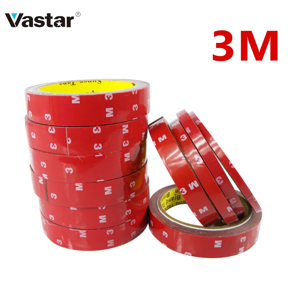 

6/8/10/15/20MM Double Sided Tape 1 Roll 3M Long Auto Acrylic Foam Sticker Adhesive Glue Tape For Car Screen Repair Accessories