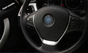 

Lapetus For BMW 1 3 5 Series F30 118i 320li M line 2013 - 2017 ABS Pearl Chrome Steering Wheel Circle Frame Cover Trim Kit