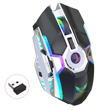 Usb-ресивер беспроводной мыши зарядка 7 кнопок мышь беспроводной игровой компьютер 2400 точек/дюйм встроенный аккумулятор с зарядным кабелем для ПК ноутбука