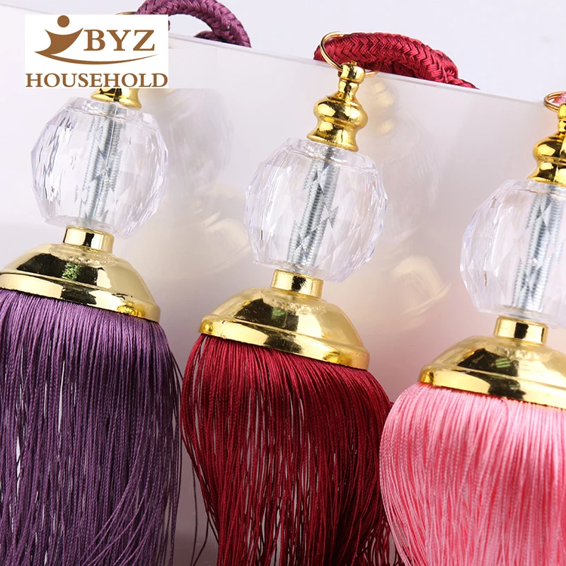 

Simple Multicolored Crystal Hanging Ball Strap Curtain Hanging Ball Tassel Accessories Curtain Tie Backs & Tassels