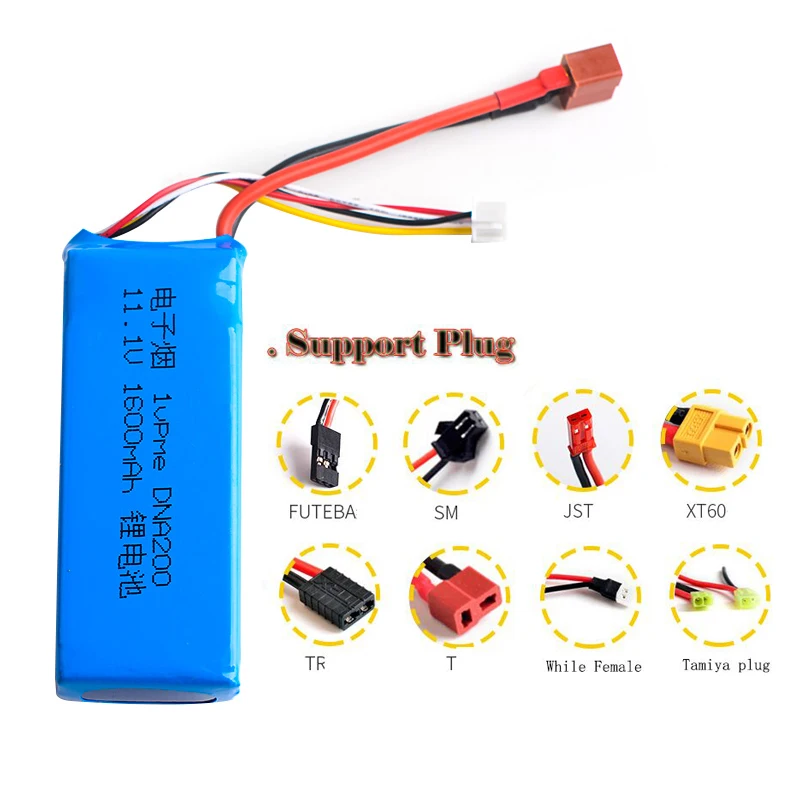 Новое поступление 2018 11 1 в 3S 1600 мАч lipo аккумулятор для 1vp. me box dna250 Trex вертолет с
