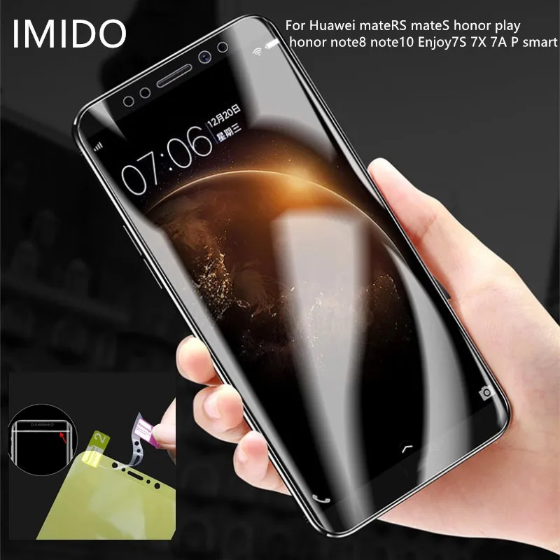 Для huawei mate RS S honor note8 note10 play 3D FullCover мягкая Гидрогелевая защитная пленка Enjoy7S 7X 7A Psmart