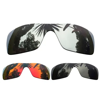 

(Silver+Black+Orange Red Mirrored Coating) 3-Pieces Polarized Replacement Lenses for Batwolf Frame 100% UVA & UVB Protection