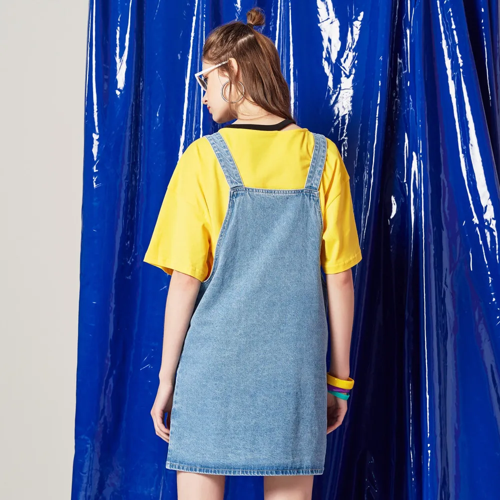 Metsbonway Brand Jeans Strap of Donald Duck Fashion Embroidered Dress in Summer and Spring