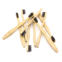 DR. PERFECT, 50 шт./лот, детская бамбуковая зубная щетка,, экологическая деревянная бамбуковая зубная щетка для ухода за полостью рта, черная головка