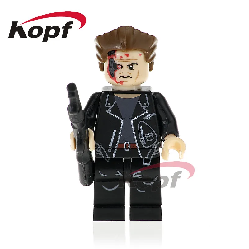 Single Sale Super Heroes The Terminator Batman Panther Red Flash Bricks Model Building font b Blocks
