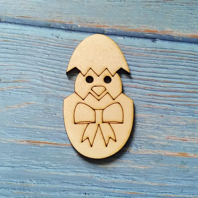 10pcs Wooden Unfinished Chick Egg Easter Decor Wood Beautiful Spring