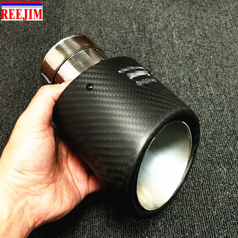 Овальный Наклонный Akrapovic глушитель из углеродного волокна выхлопной наконечник