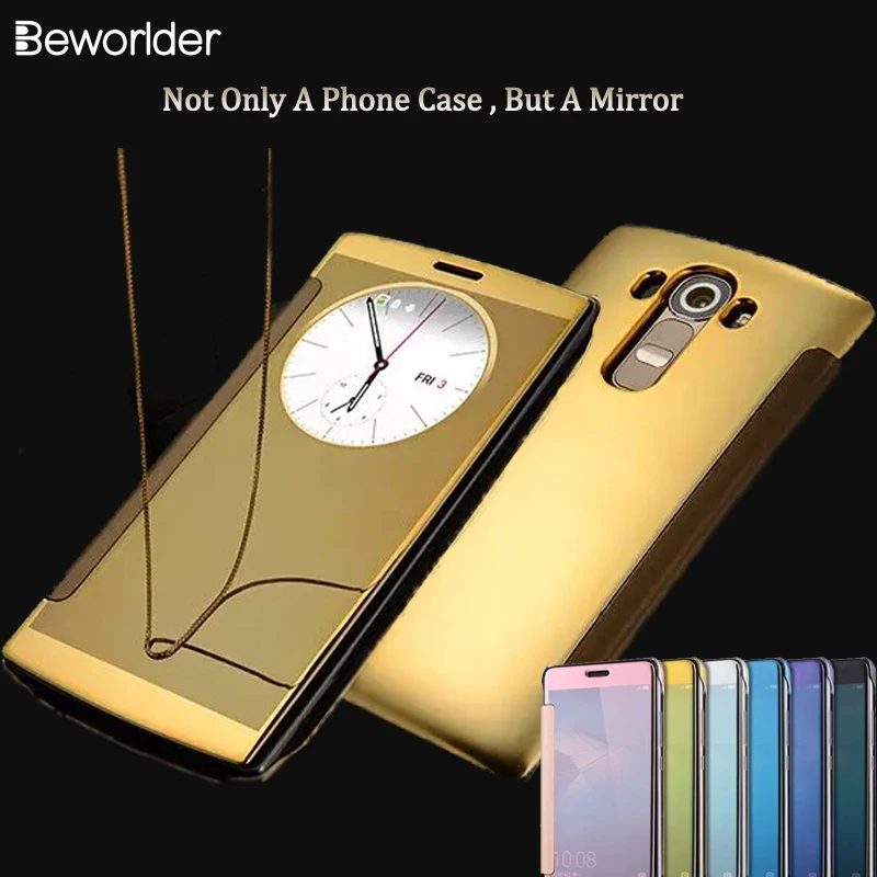 Beworlder зеркальный чехол с функцией автоматического сна для LG G4 H815 F500 окошком