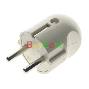 

Lot 5 Israel Schuko Germany France 4.8mm 2 Pin Type F Rewireable Power Plug Ivory color 250V 10/16 Amp