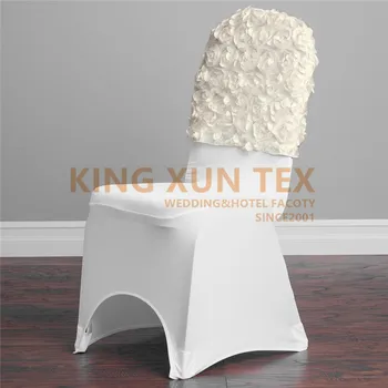 

5pcs 10pcs 20pcs Banquet Wedding Satin Rosette Chair Cap Hood Fit For Lycra Spandex Chair Cover