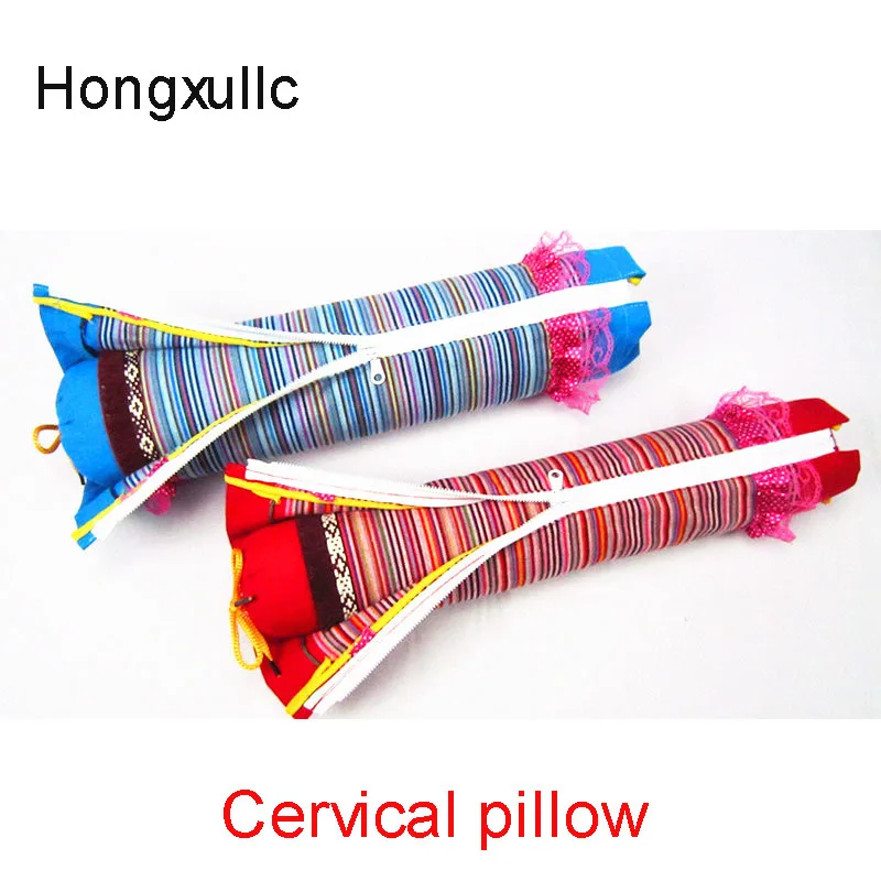 

coarse cloth cervical pillow health care repair neck candy pillow round pillowcase buckwheat shell pillow